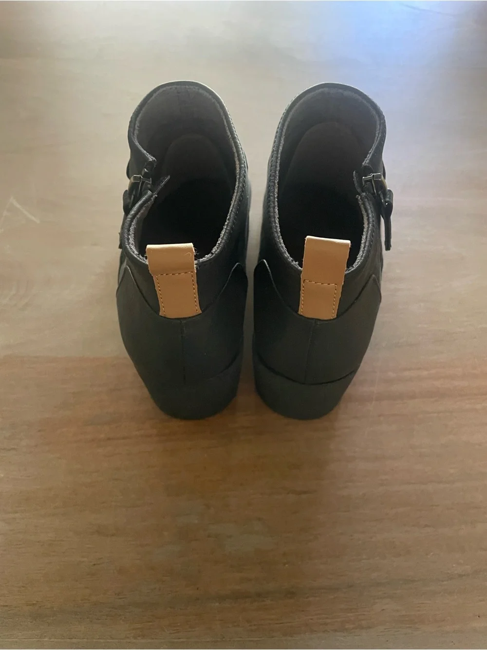 Dr. Scholl's Black Ankle Booties with Side Buckle
